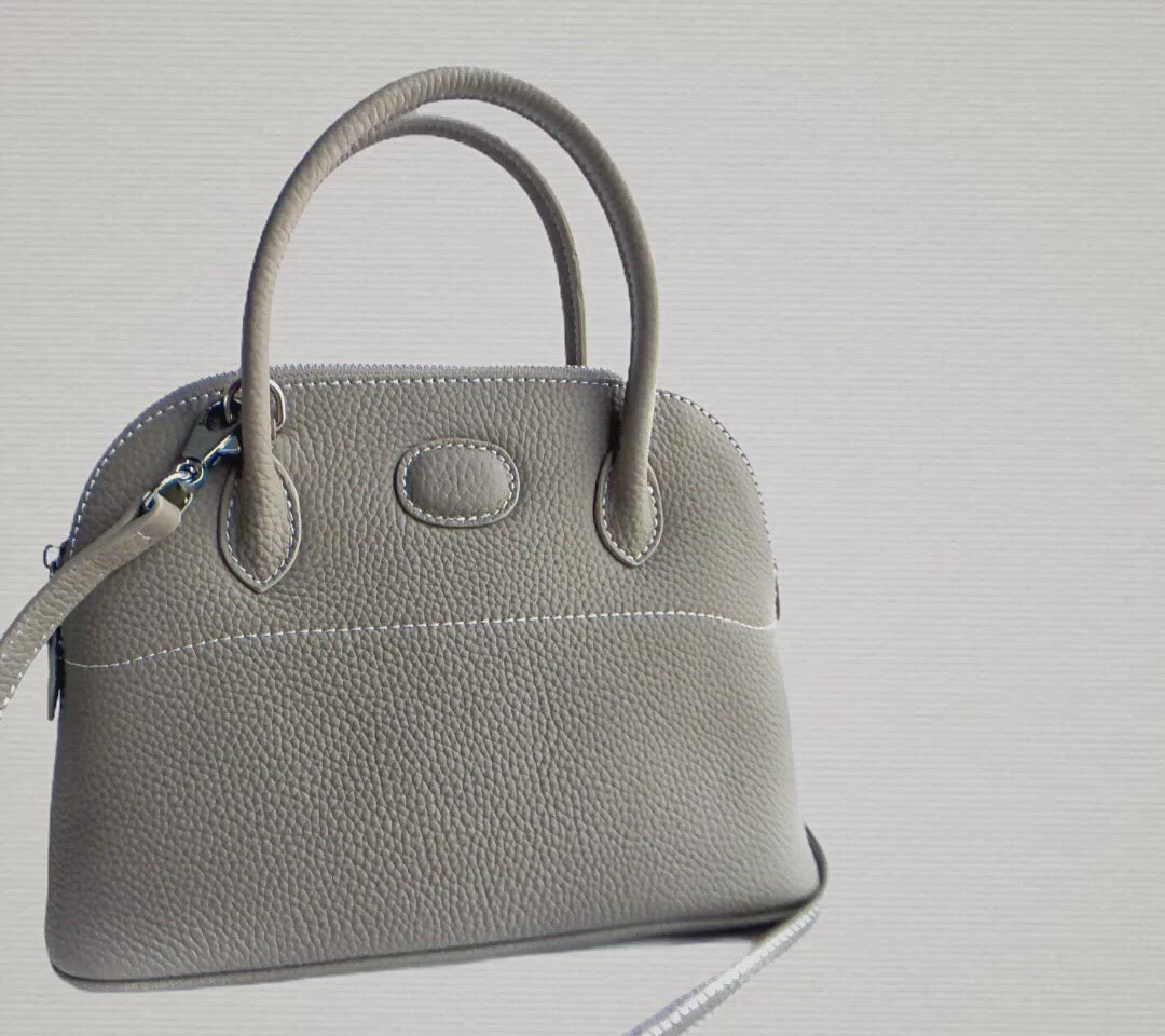 HERMES 'Bolide' Large Handbag in White Epsom Leather